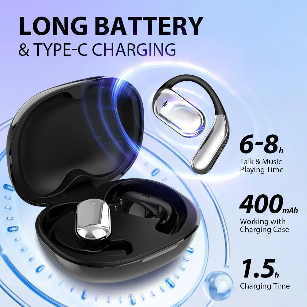 UYUXIO AI Translating Earbuds Real Time with 144 Languages Translation Earphone with Touch LCD Screen OWS Headphone Ear Buds