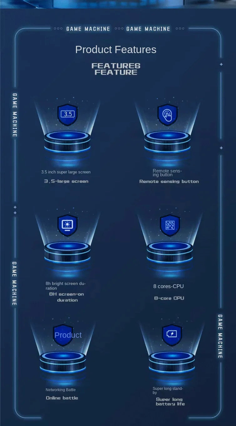 Portable Android Handheld Game Console Support Global Online PVP Play PSP & Nostalgic Retro Arcade Games