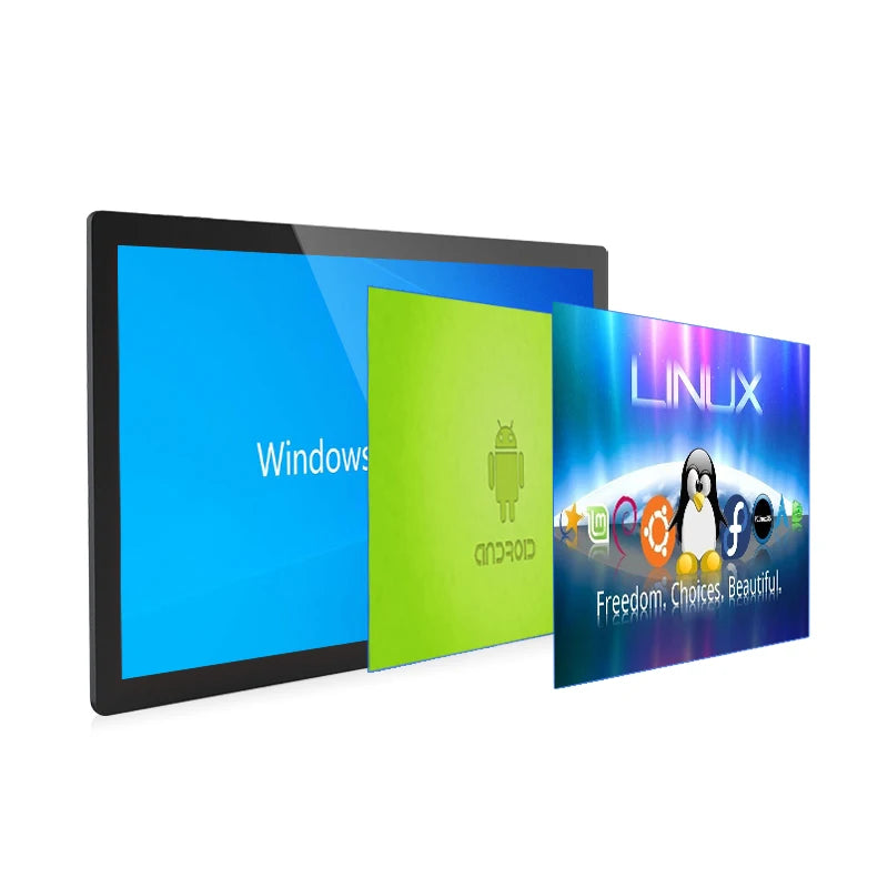 13.3 Inch All-in-One Capacitive Touch PC Industrial Panel PC with VESA Mount Compatible with Windows 10 or 11