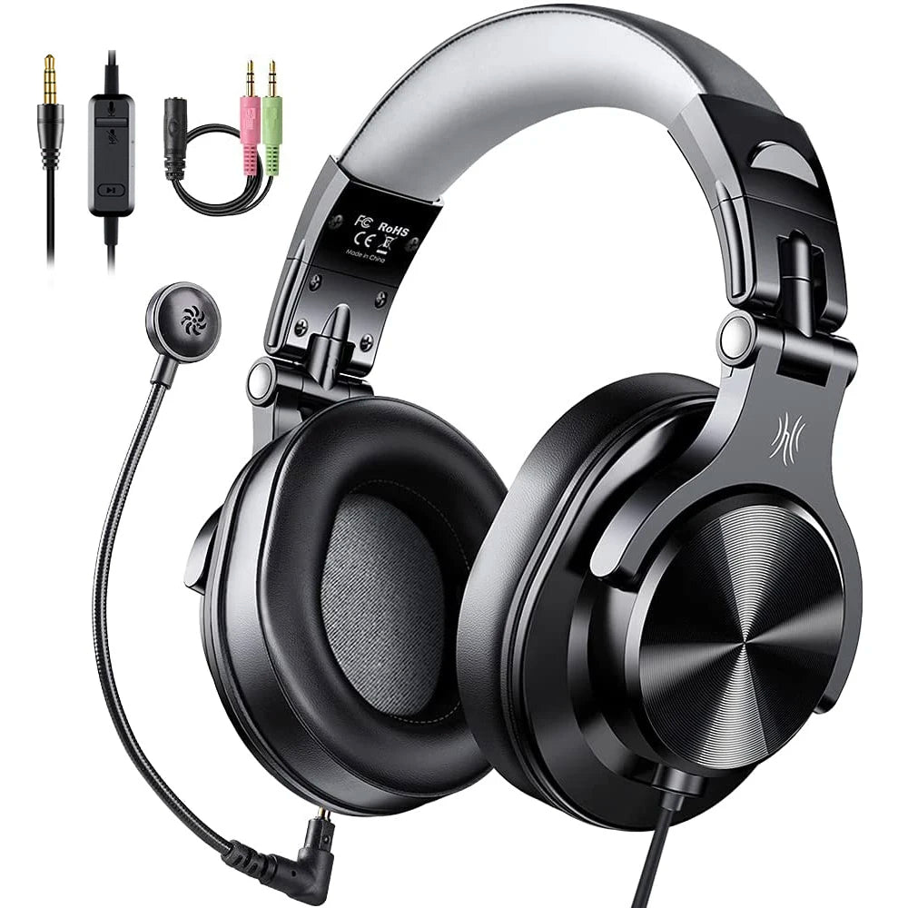 Oneodio A71D Computer Gaming Headset With Detachable Microphone Wired Over Ear Call Center Headphones For PC Skype Office Gamer