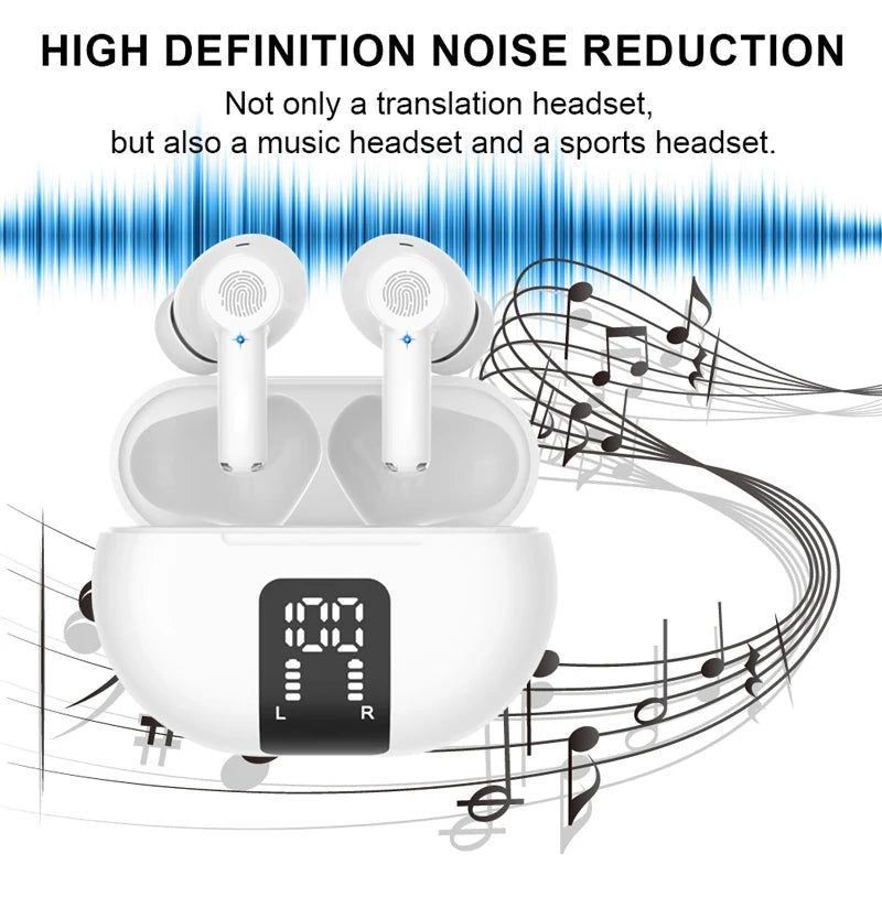 M10 Translation earphones 144 Languages Instant Translated Smart Voice Translator Wireless Bluetooth Travel Translator headset