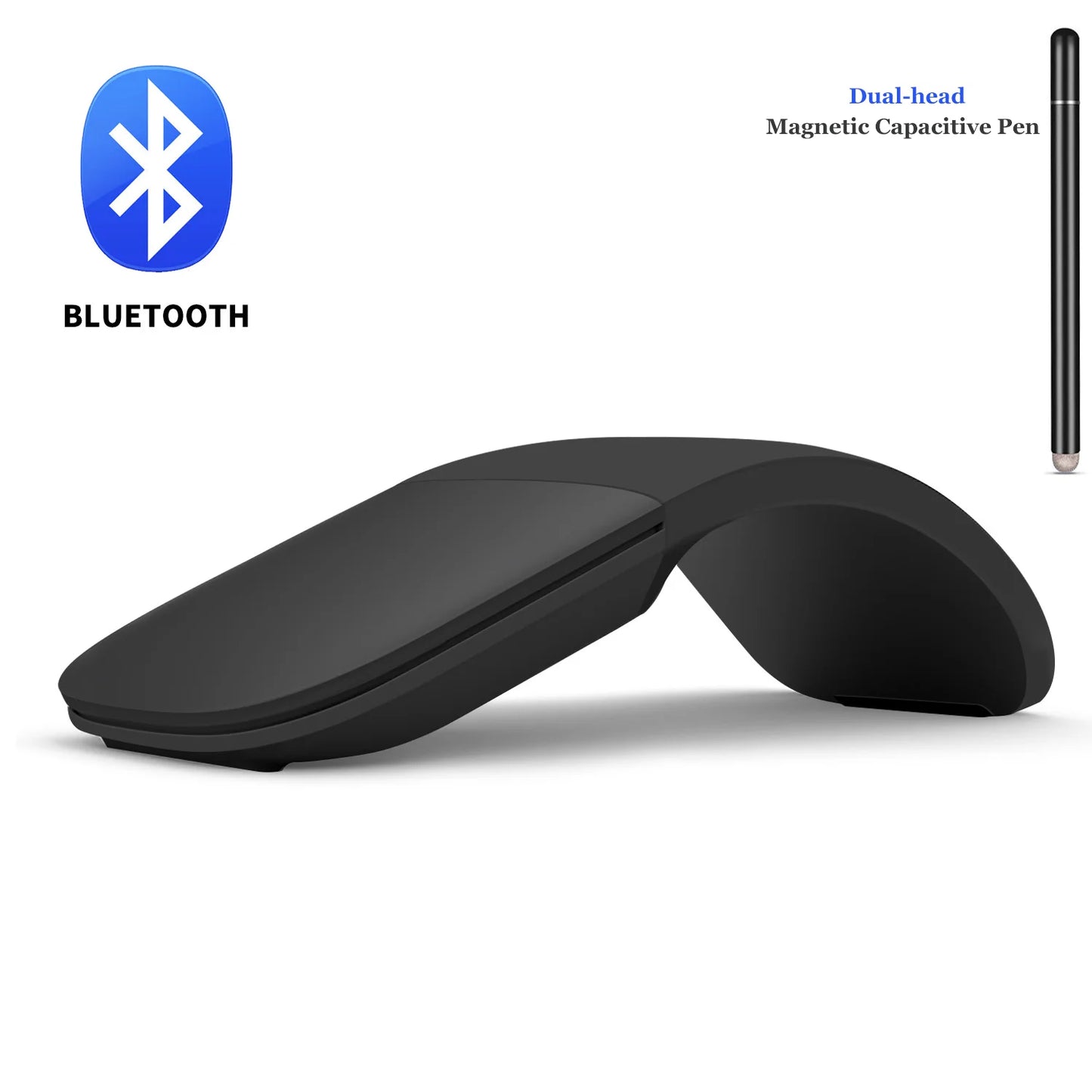 Bluetooth 4.0 Wireless Silent Arc Touch Mouse With Bag Foldable Ultra Thin Gaming Mouse For Microsoft Laptop