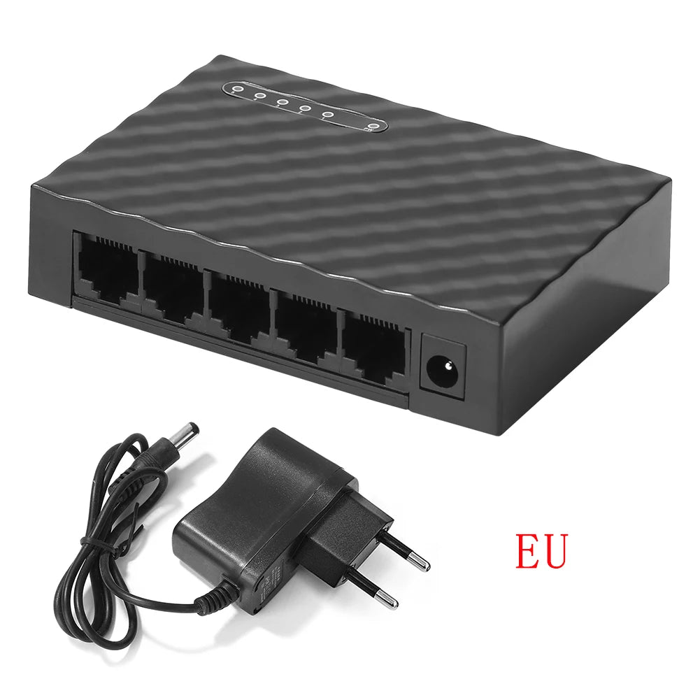 10/100/1000Mbps Gigabit Network Switch 8 Ports Ethernet Smart Switcher High Performance RJ45 Internet Splitter for WiFi Router
