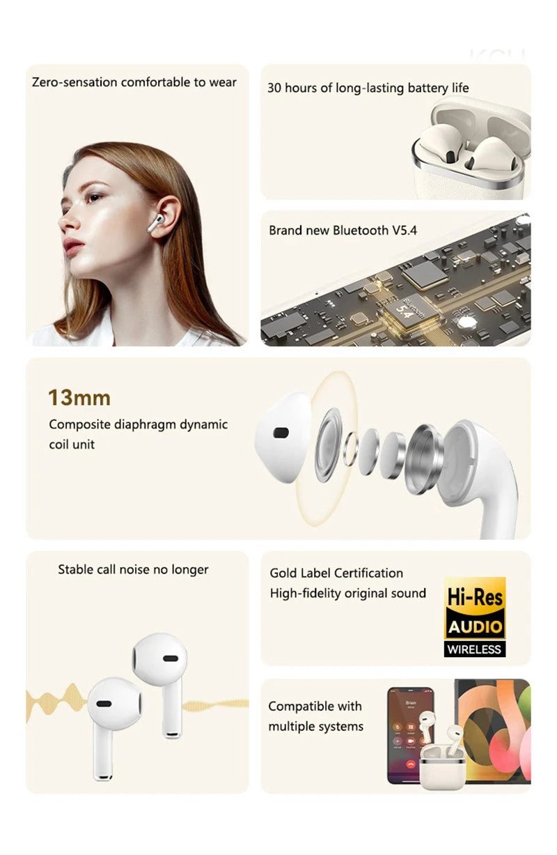 Xiaomi New Wireless Earphones Bluetooth Headsets TWS 5.3 Stereo Earbuds Hifi Headphones HD Microphone For Iphone Android