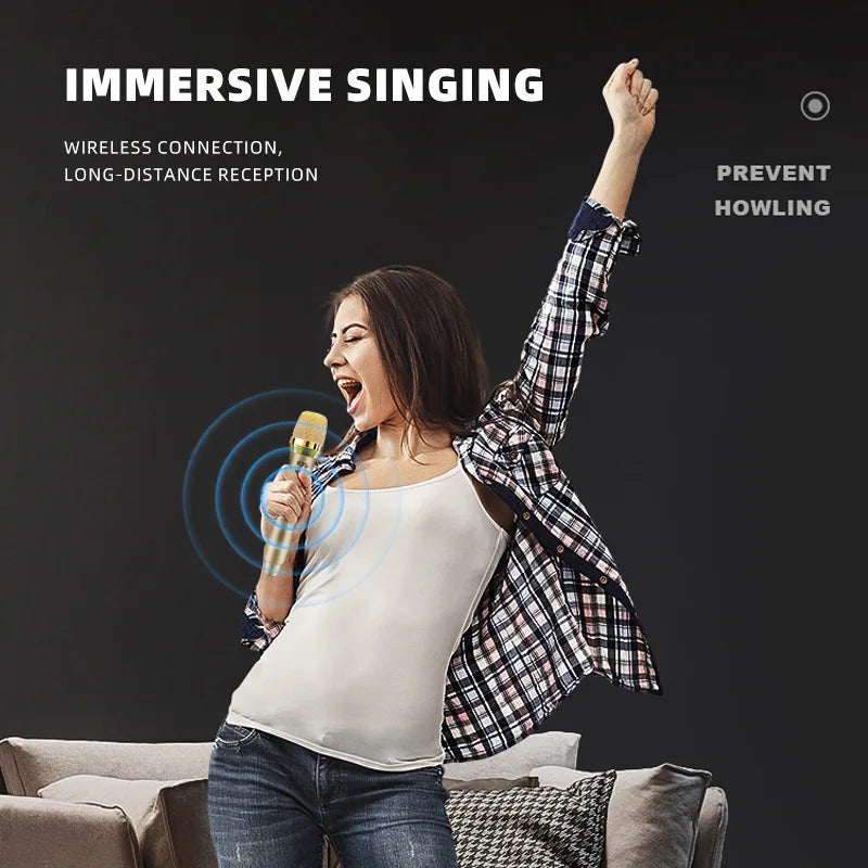 Xiaomi Wireless Microphone 2.4G UHF Fixed Frequency 2 Channels Handheld Micphone For Live Party Karaoke Professional Meeting