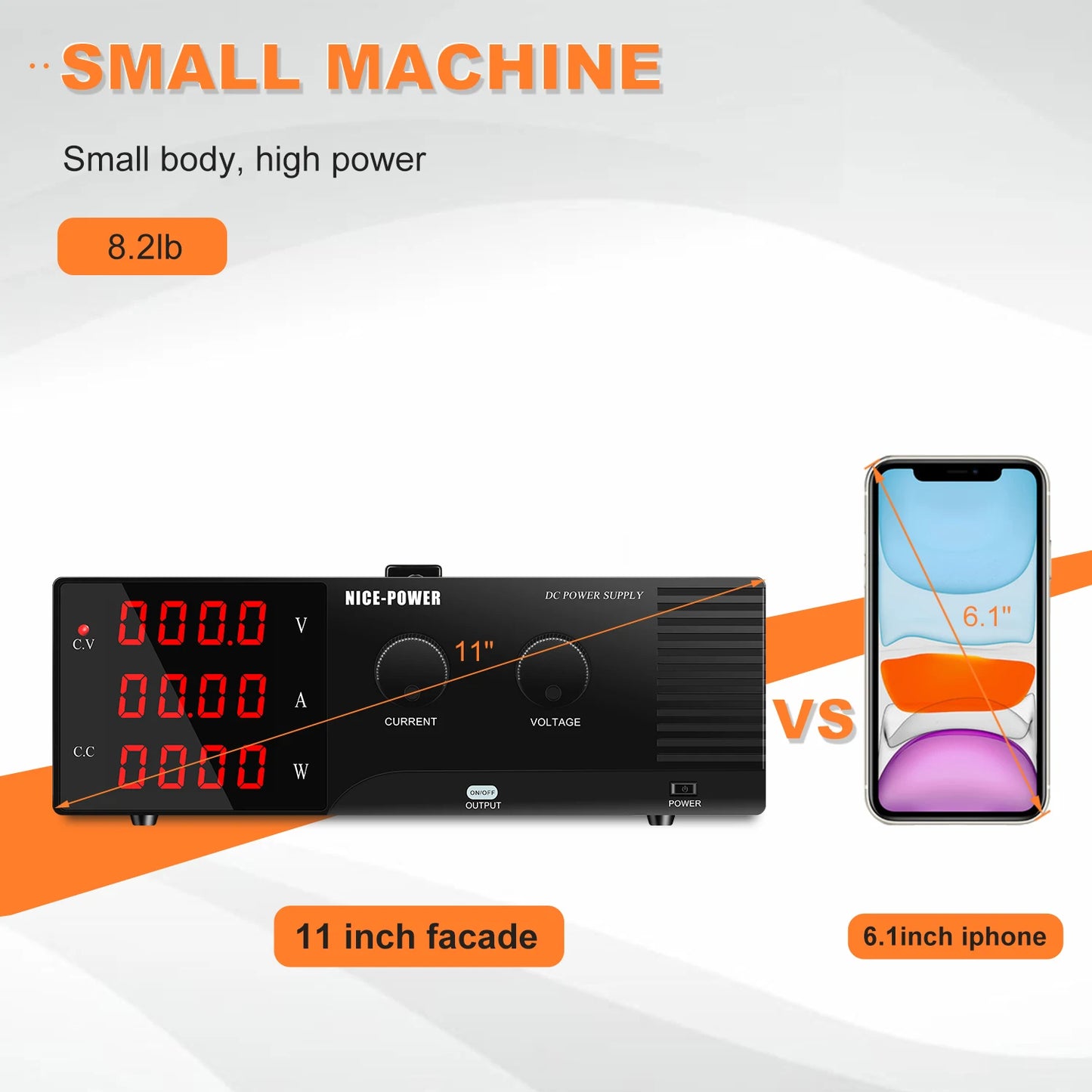 NICE-POWER 1200W 3000W DC Adjustable Power Supply Lab Bench Source 30V 60V 100V 200V 300V10A 30A 60A 80A 100A Voltage Regulator