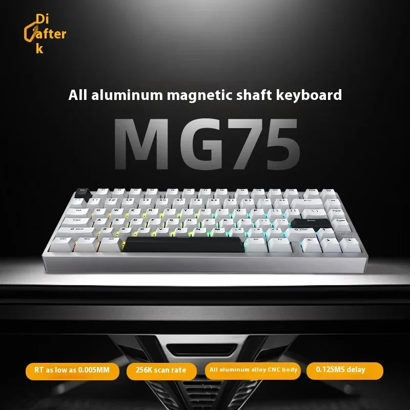 IROK MG75 PRO/MAX Mechanical Keyboard Magnetic Switch Rgb Hot Swap Aluminum Rt0.005 Quick Dismantling Structure Custom PC Gifts