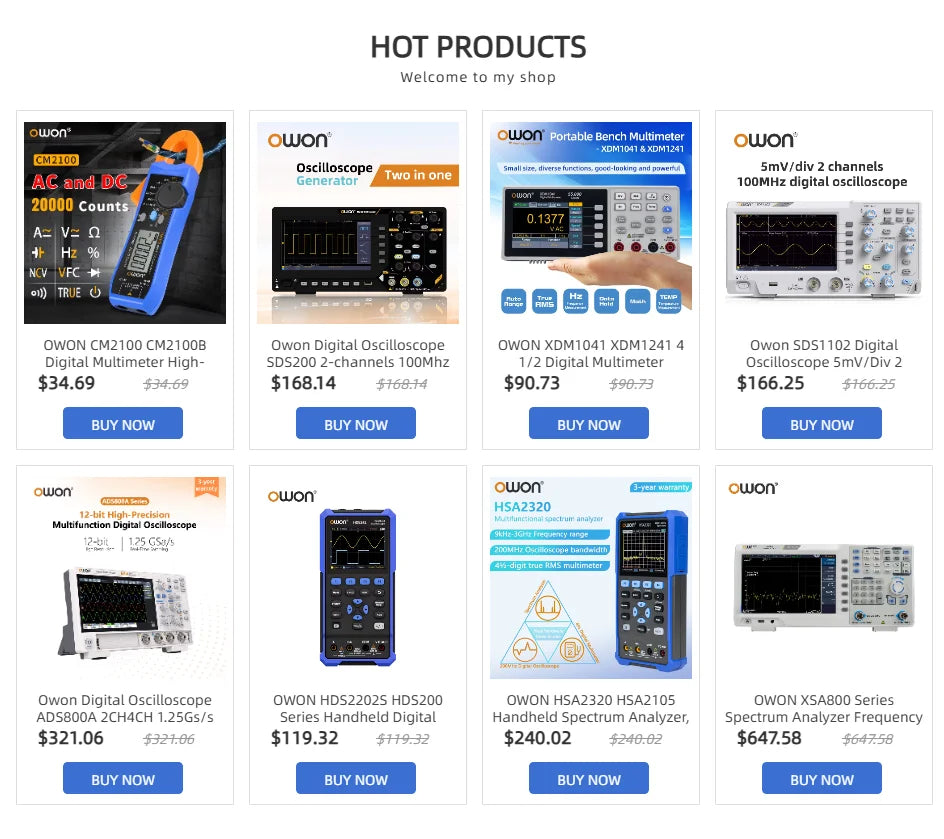 OWON SPE8205 SPE8105 Programmable DC Power Supply, 80V 10/20A 500W Portable Laboratory Power Supply List Waveform Editing Output