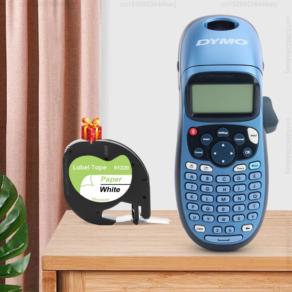 Inkless Label Maker Dymo LetraTag LT100H LT-100H Label Printer Handheld Self-adhesive Sticker Printer with Dymo 12mm LT Tape