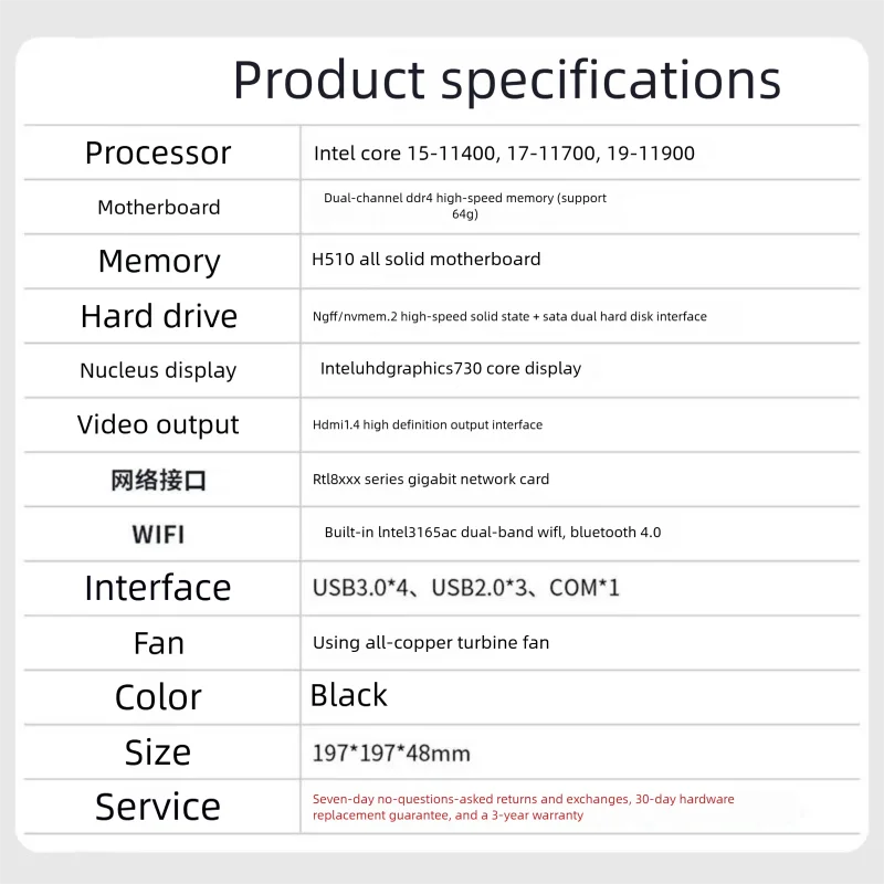 12th Gen Mini PC Gamer Intel I7 1265u I5 1235U 10 Core 12 Threads 2*DDR4 M.2 NVME SSD HD Win11 Office Mini Computer WiFi6
