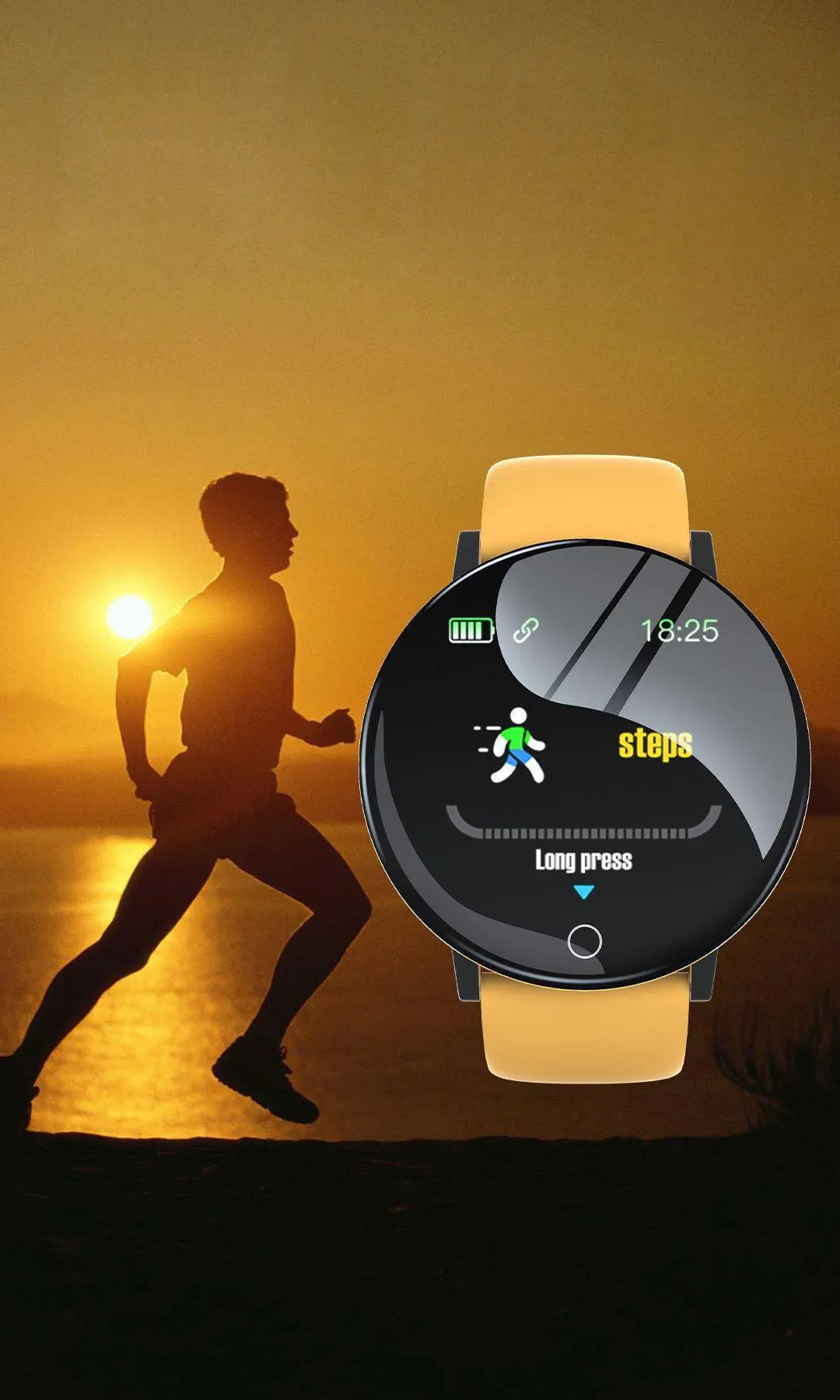 New Smart Bracelet 2025 Real Step Count Fashion Alarm Clock Watch Bluetooth Music Fitness Tracker Sports Smartwatch Android D18