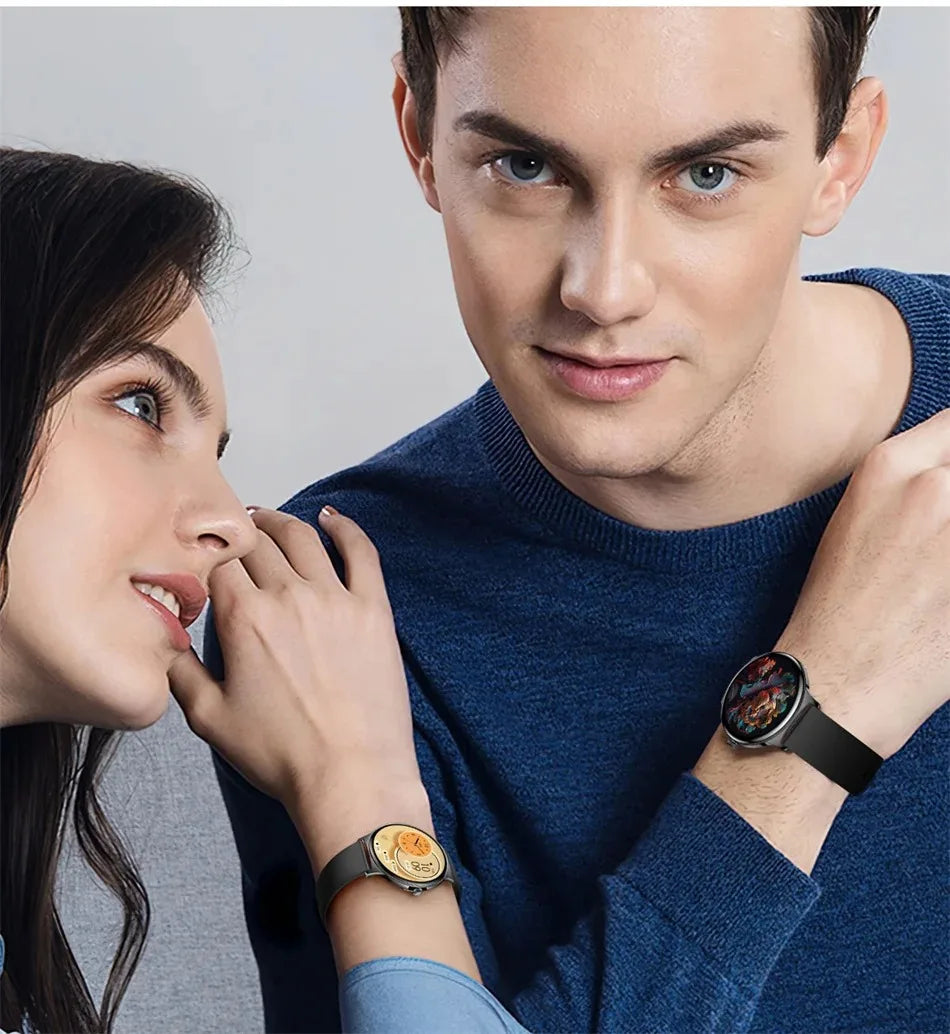 For Huawei New Ultra Slim AMOLED Smart Watch Women Screen Always Display Time Heart Rate BT Calling High-end Fashion Smartwatch