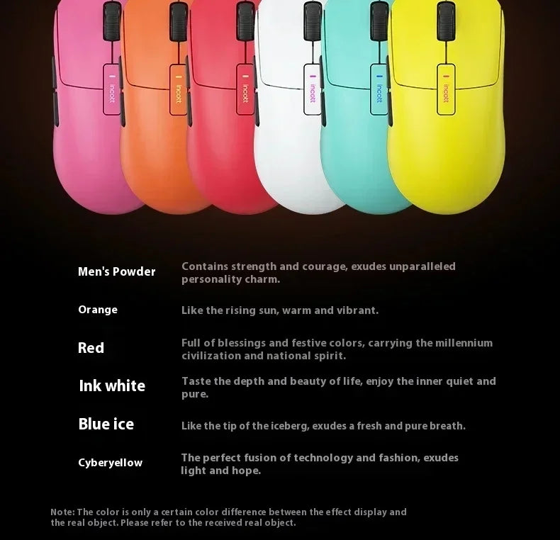 Incott G23 Mouse G23 Pro Gaming Mouse 2Mode Wireless 2.4g Mouse Paw3390 Light Weight 32000dpi 140h Playtime Custom Gamer Gifts