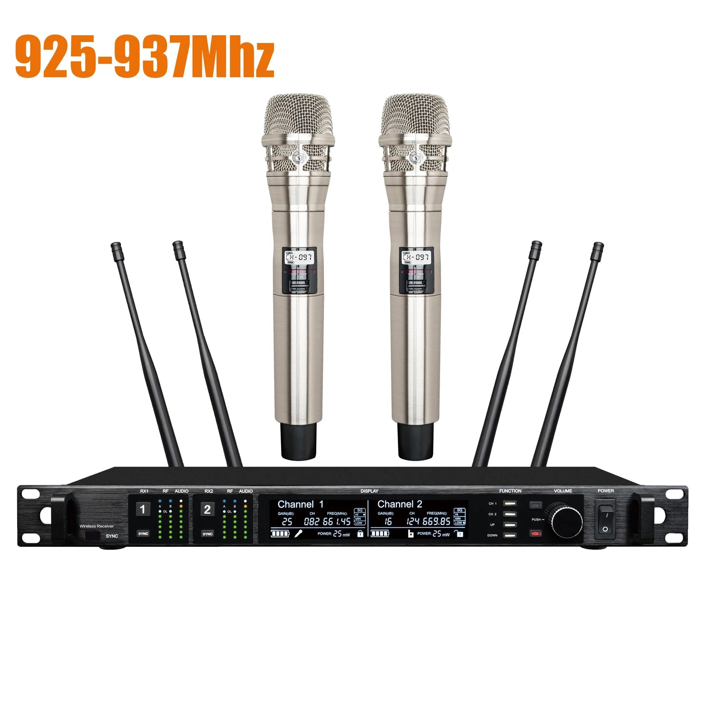 Leicozic Professional Wireless Microphone Chrome KSM8 AD4D Fit Beta58 Beta87a Dual Microfone Lapel Headset Mic Stage Performance