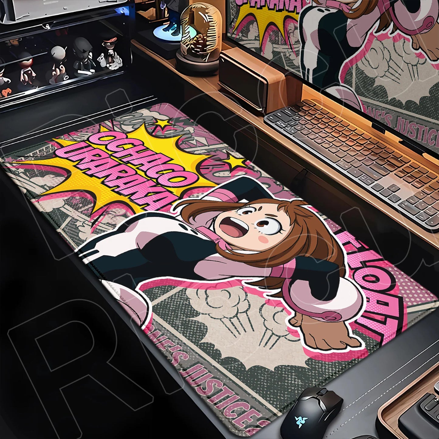 Japan Anime My Hero Academia Mousepad Bakugou Katsuki Large Lock Edge Keyboard Pad For Gamer Computer Desk Mats Anti-slip Rubber