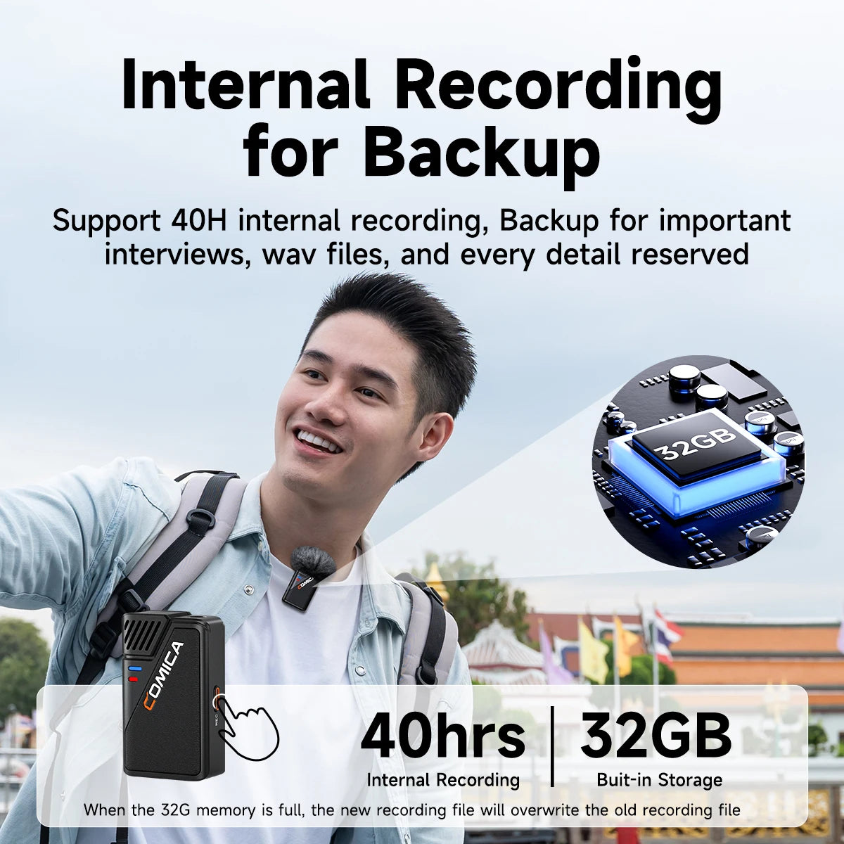 COMICA BooMax Dual-channel Wireless Lavalier Microphone AI Denoise 32-bit Float Internal Recording Cardioid/Omnidirectional Mic