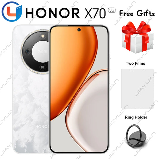 Original HONOR X70 5G Mobile Phone 6.79 Inches AMOLED Display Snapdragon 6 Gen 4 Battery 8300mAh Google Play Smartphone