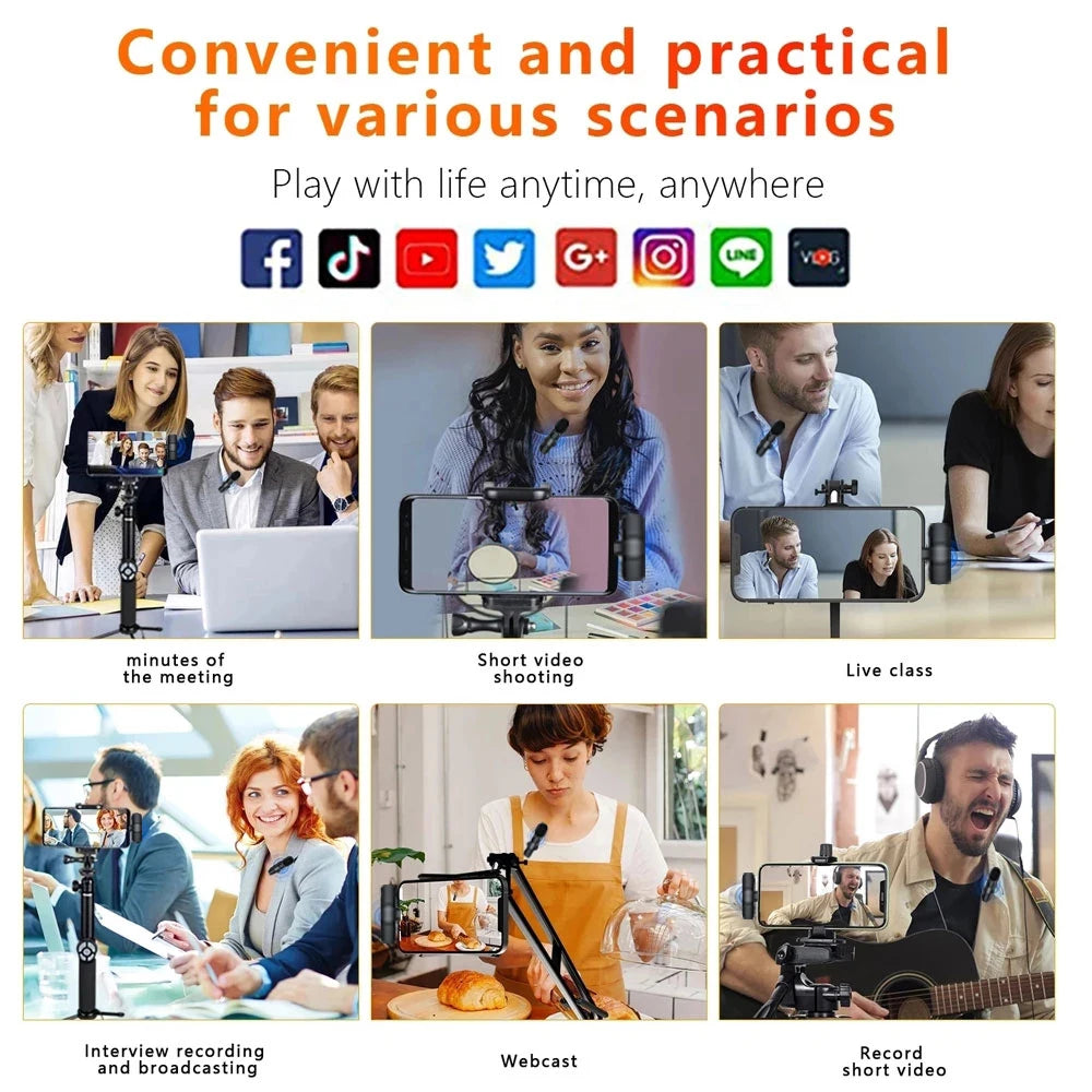 Microphone Portable Audio Video Recording Mini Mic For Ios Android Live Broadcast Gaming Phone Mikrofo