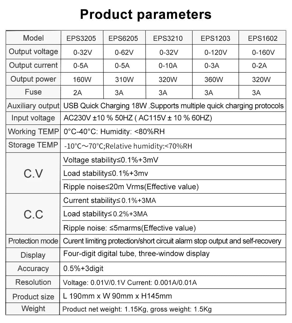 Wanptek Laboratory Power Supply Adjustable 30V 60V 120V For Phone Repair Regulated Lab Bench DC Power Supplies