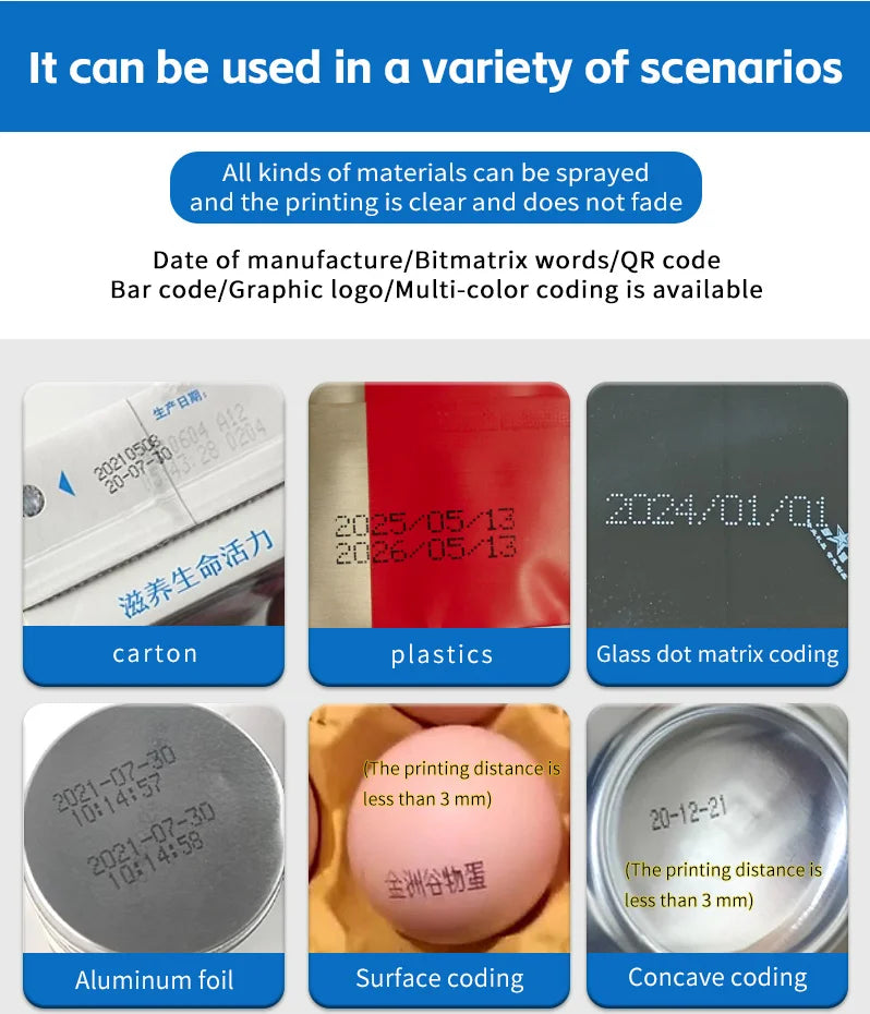 S1730  28 language date number logo expiry date label plastic carton hand jet handheld thermal inkjet printer