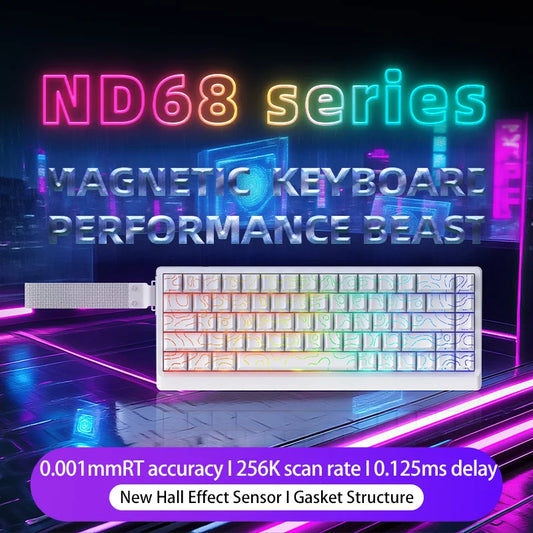 IROK ND63 MAX/ULTRA/ND68 Pro 0.001mm Rapid Trigg 8000HZ SOCD/RS Mechanical Keyboard with magnetic switch Gaming Keyboad 63/68key