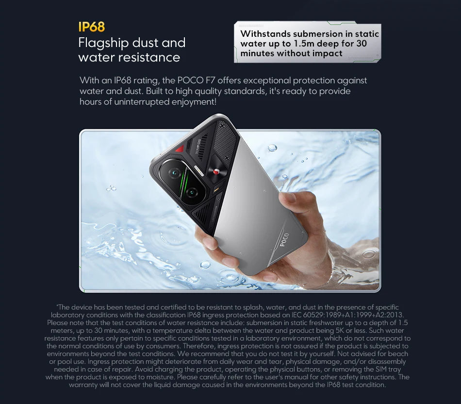 Newest POCO F7 Smartphone 256GB 512GB Snapdragon® 8s Gen 4 6.83" 1.5K AMOLED Display 6500mAh 50MP Main Camera With OlS lP68 NFC