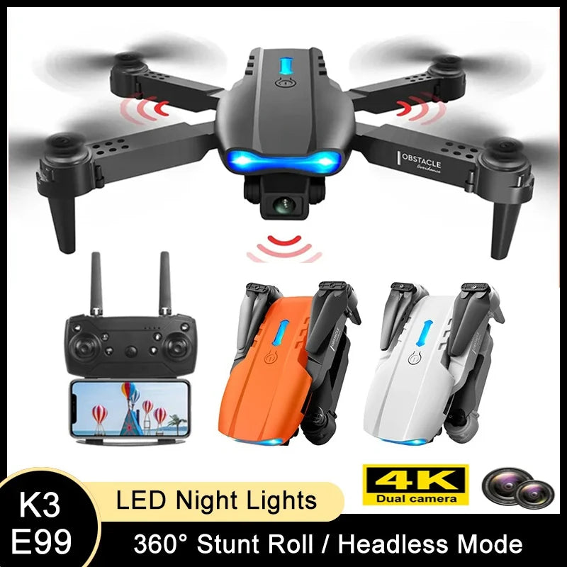E99Pro Dron with Camera Professional 4K Dual Camera WIFI Optical Flow Drone fpv Obstacle Avoidance Aerial Photography Quadcopter