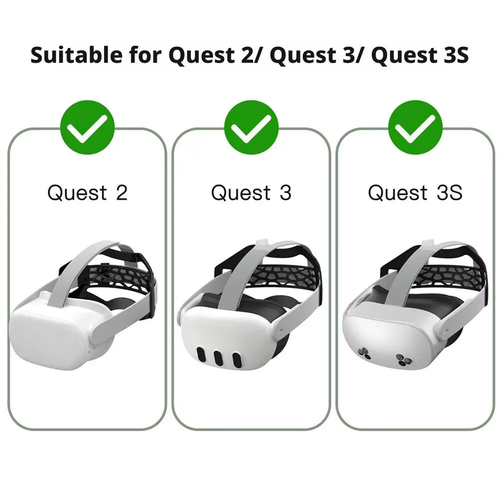 Comfortable Breathable ﻿For Quest 2/Quest 3S VR Accessory Reduce Head Pressure Comfortable Headband for Meta Quest 3 Strap