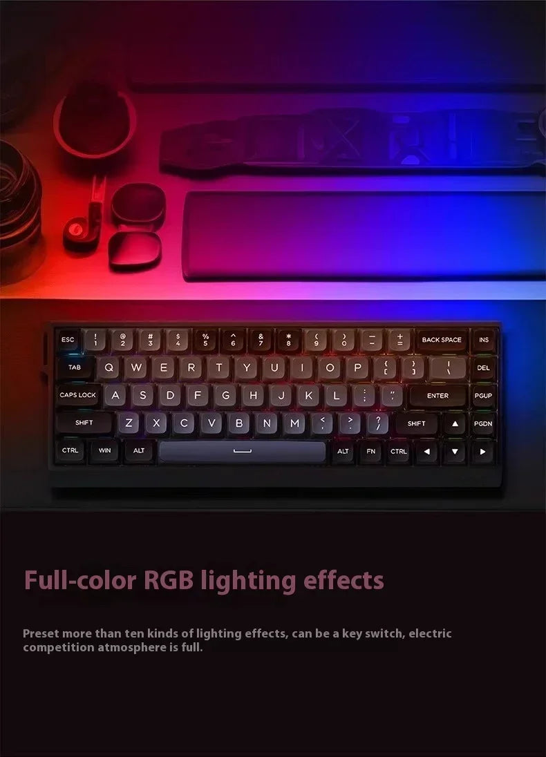 IYX MU68 Pro Mechanical Keyboard Magnetic Switch 8k RT0.04 RGB Backlit Hot Swap E-sports Gamer Keyboard Wired Aluminium Alloy