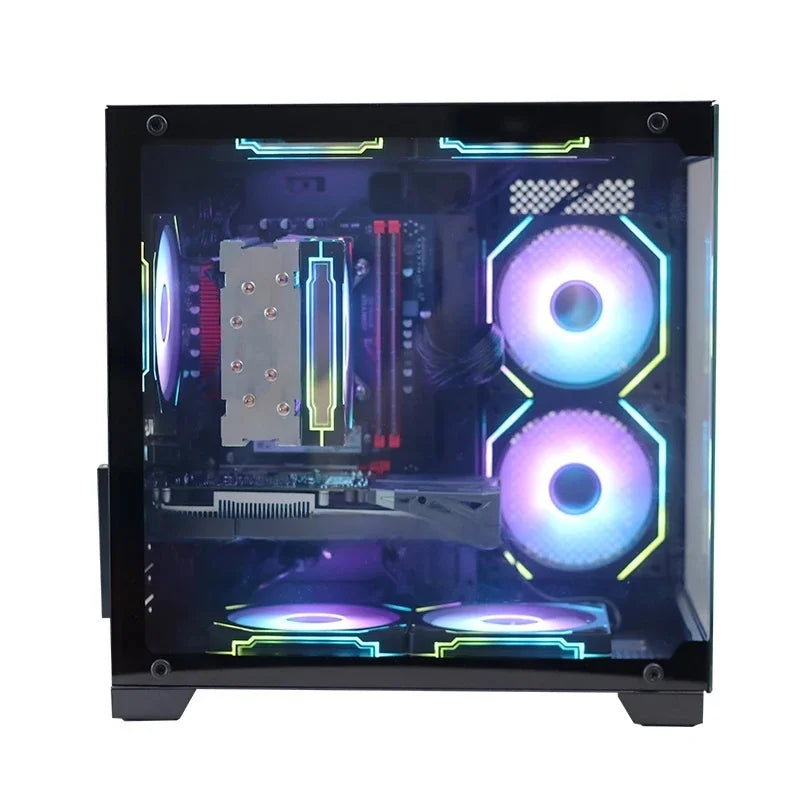 Desktop Computer I3 12100F 16GB 500G SSD RX550 4GB DDR5 Quad Core Win11 PC Desktop Computer Host Office and Household Use Gaming