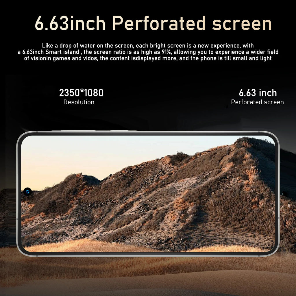 Global Version A56 Smartphone Android,6.8 inch,12GB RAM,512GB ROM,Dual SIM,Mobile phone,Google Play Store,16+32MP,6800mAh