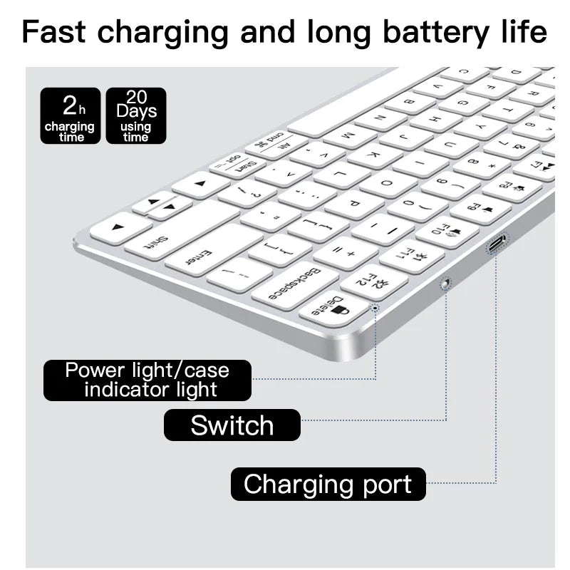 78key wireless Bluetooth Magic keyboard Office portable lightweight long life for mac/ tablet /windows
