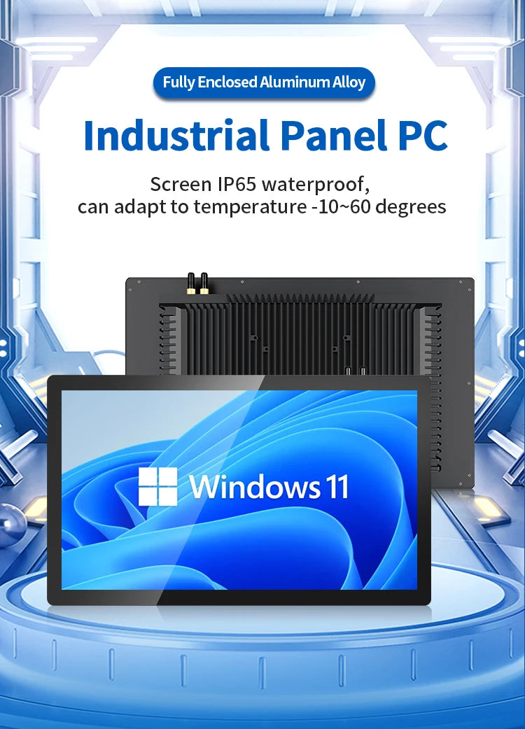15.6 Inch All in One Capacitive Touch Screen PC Industrial Panel Computer