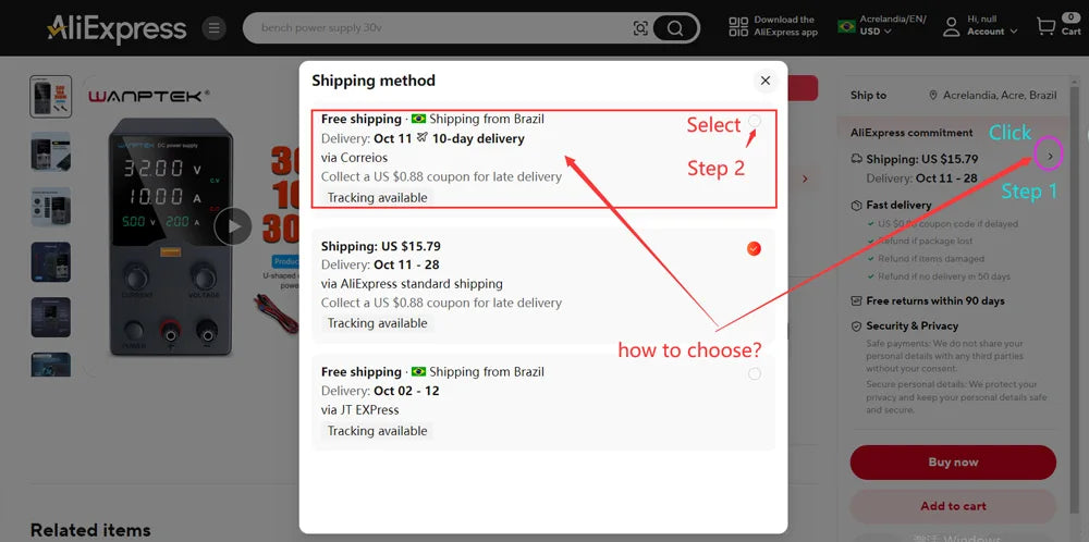 Wanptek DC Power Supply 30V 10A 5A Variable Bench Power Supply Adjustable Lab Power Supply 60V 5A 120V 3A  Voltage Regulator