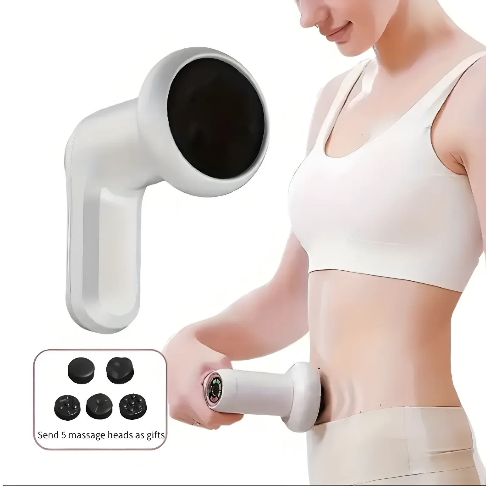 2025 Upgraded Full Body Anti-Cellulite Massager 5 Heads Portable - Fat Burning Fascia Gun for Neck/Waist/Shoulder