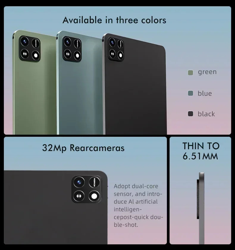 2025  Pad 7 Pro Ultra Latest Global First Tablet mi Android 14 Snapdragon 8Gen3 11 inch Soft Light Screen WiFi GPS WPS 5G PC