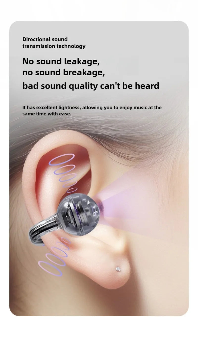 Open Ear Wireless Earphones 144 language Real Time Translator Ear Clip Earbuds Bluetooth Clip On OWS Sports Headphones HD Call