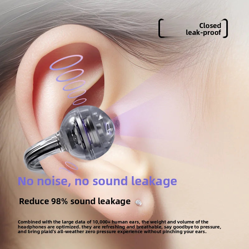 Open Ear Wireless Earphones 144 language Real Time Translator Ear Clip Earbuds Bluetooth Clip On OWS Sports Headphones HD Call