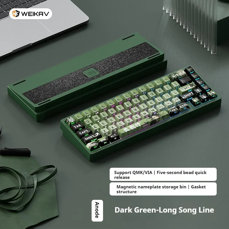 Sugar65 V2 Lucky65 V2 Aluminum Alloy Mechanical Keyboard 3-Mode Customization 2.4g Bluetooth Hotswap Gasket RGB Gaming Keyboard