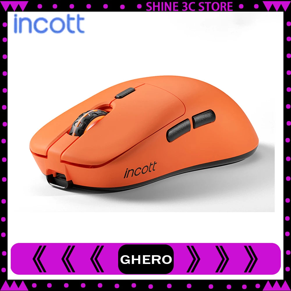 Incott G23 Mouse G23 Pro Gaming Mouse 2Mode Wireless 2.4g Mouse Paw3390 Light Weight 32000dpi 140h Playtime Custom Gamer Gifts