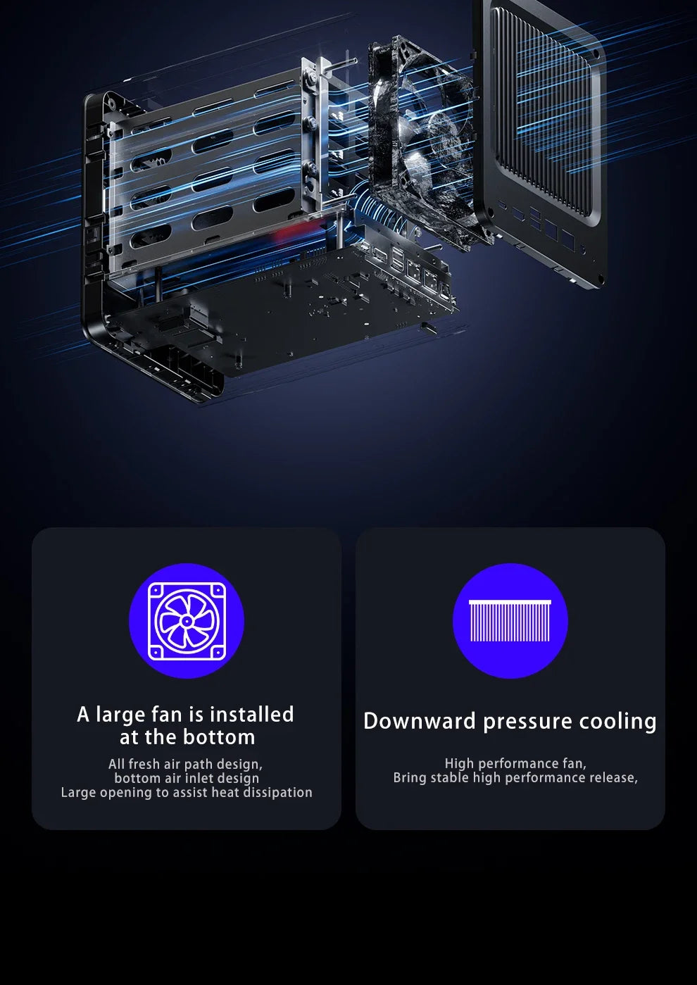 SZBOX WTR Pro NAS Mini PC with 4 Bay Twin Lake N150 DDR4 3200MHz Support 2.5/3.5" HDD*4 M.2 2280 NVMe Desktop NAS DIY Computer