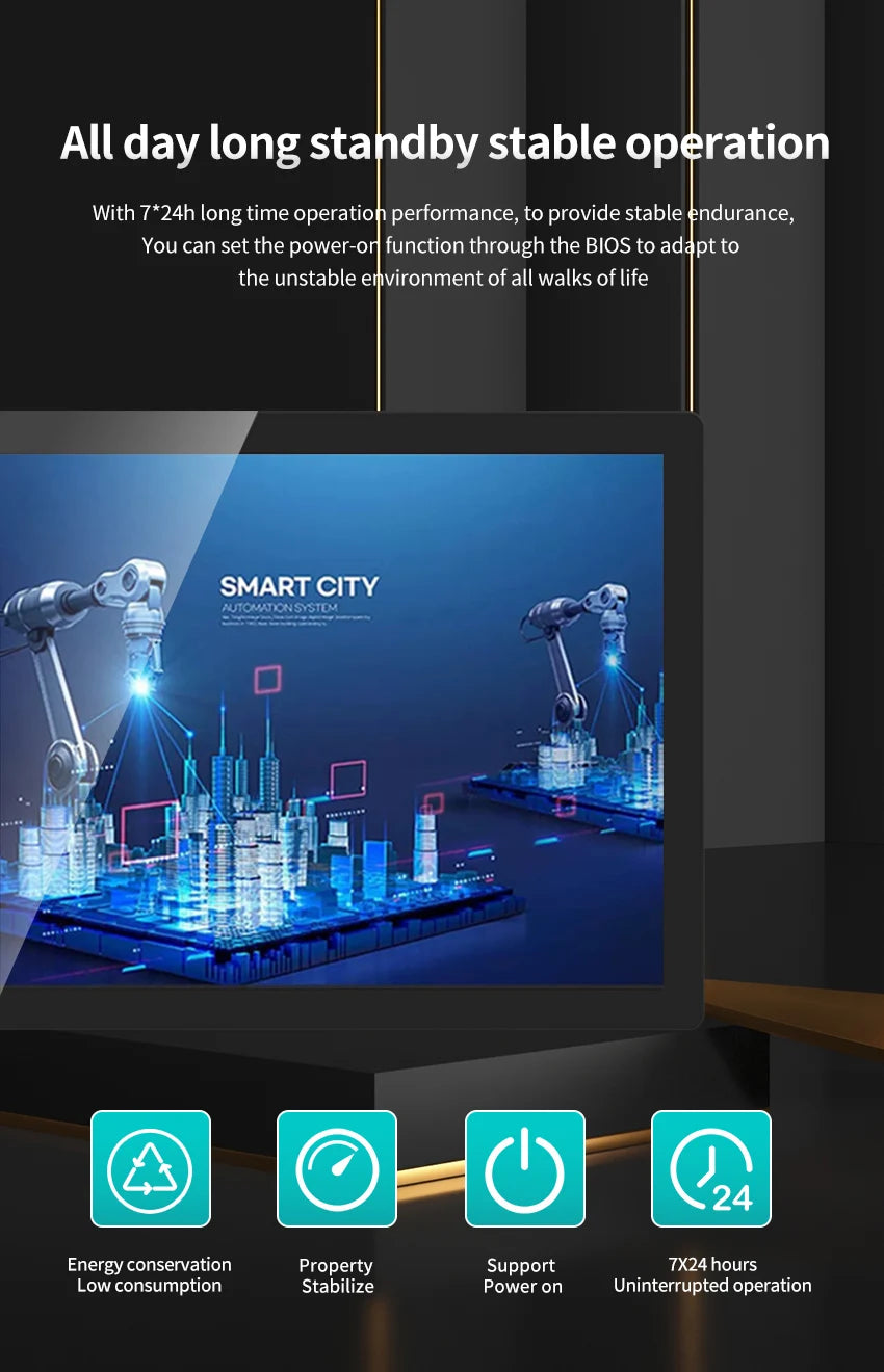 18.5 Inch All in One Capacitive Touch PC Industrial Panel PC VESA Installation 100*100 75*75 MM WIN 10 or 11 OS