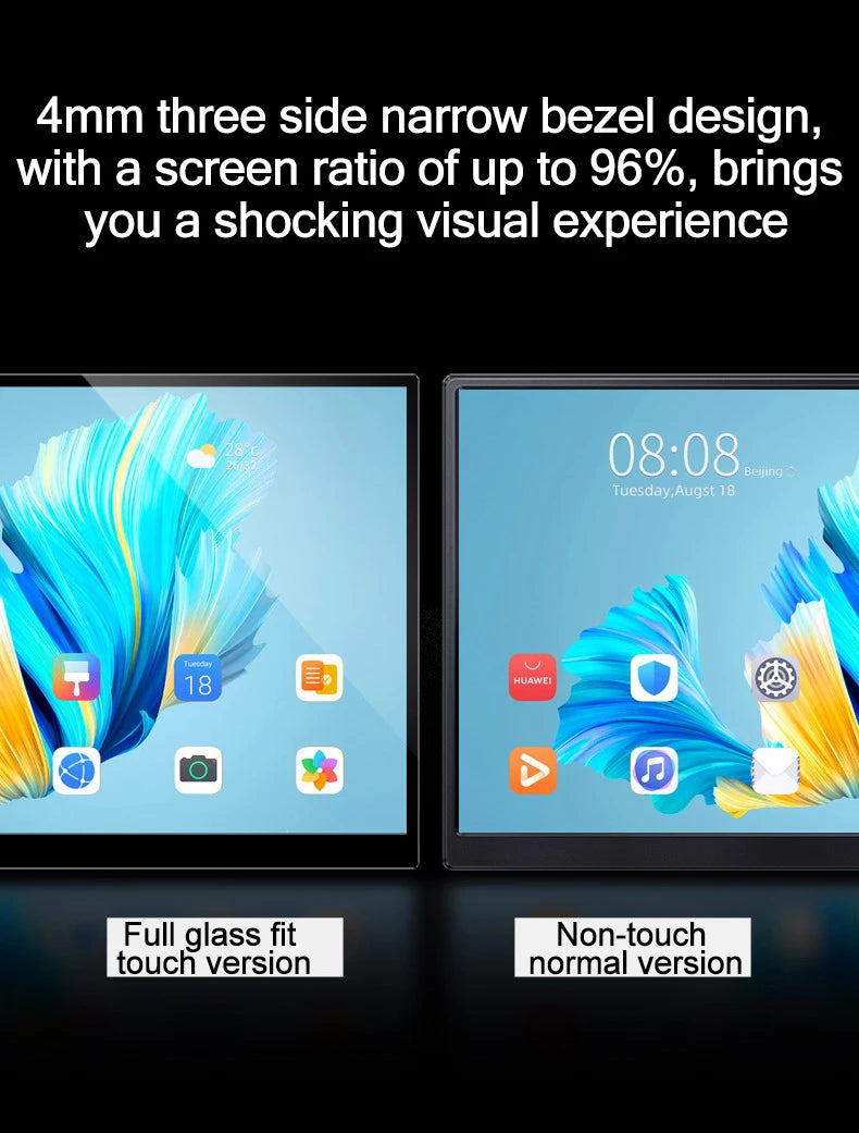 14/15.6 inch 1080p FHD Portable Monitor Touch Screen Dual Speakers HDR IPS 100%sRGB Gaming Display for Laptop Xbox PS4/5 Switch