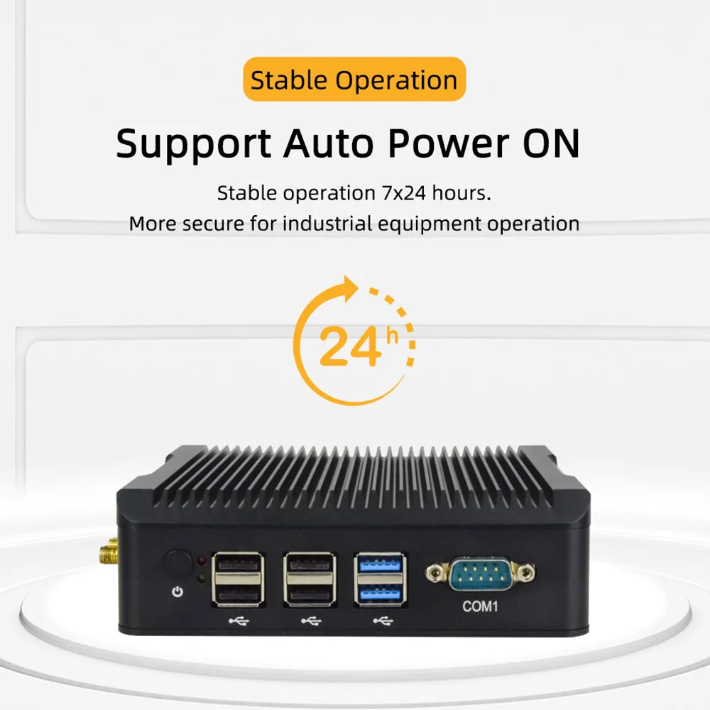 Firewall Industrial Computer Mini pc Fanless Intel Celeron J4125 N5095 4x 2.5G Router LAN NVMe pfsense Firewall Gaming Mini PC