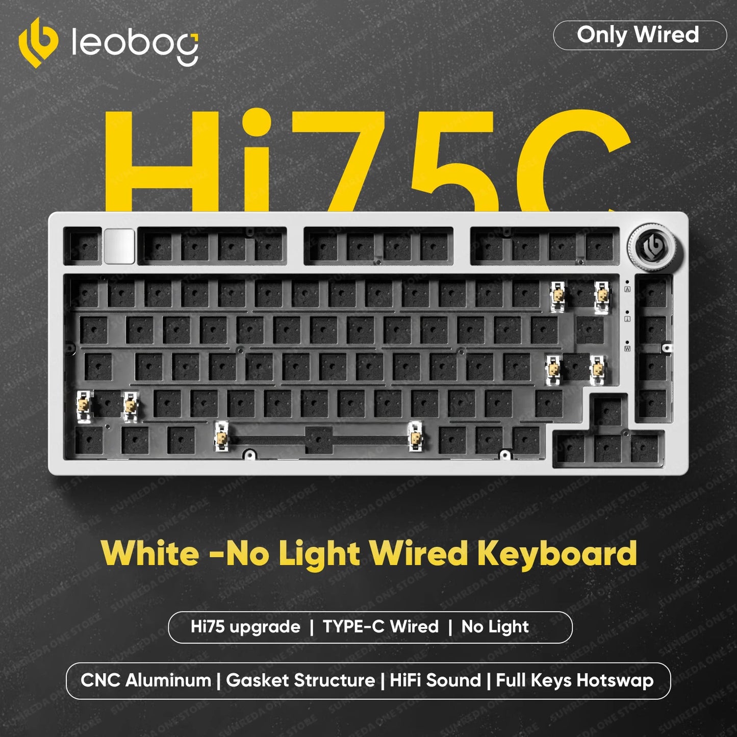 LEOBOG Hi75C Pro Hi75 Sugar65 Custom Mechanical Keyboard Aluminum Kits Hot Swap Wired Gaming Keyboard RGB Gamer Gasket Keyboard