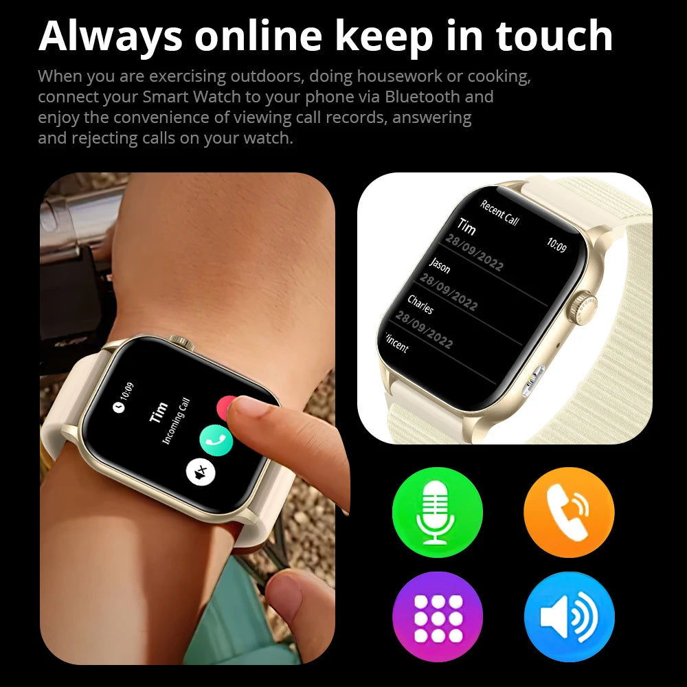 COLMI P78 AMOLED Smartwatch 1.95'' Display with Flashlight & Voice Calling 100+ Sports Mode Health Monitor Men Women Smart Watch