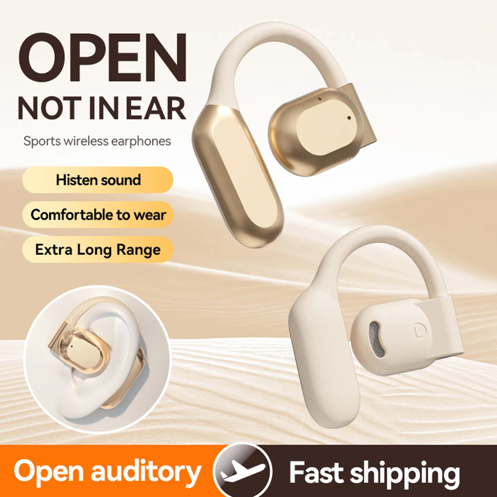 Real Time AI Translator Earbuds Bluetooth-Compatible 5.4 Two-Way Smart Voice Translator Ear Hook Headset for Business Travel