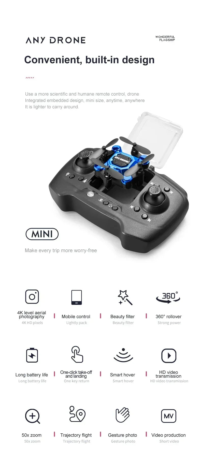802 Mini Drone 4K 1080P HD Camera WiFi Fpv Air Pressure Altitude Hold Professional Foldable Quadcopter RC Drone Kid Toys GIft