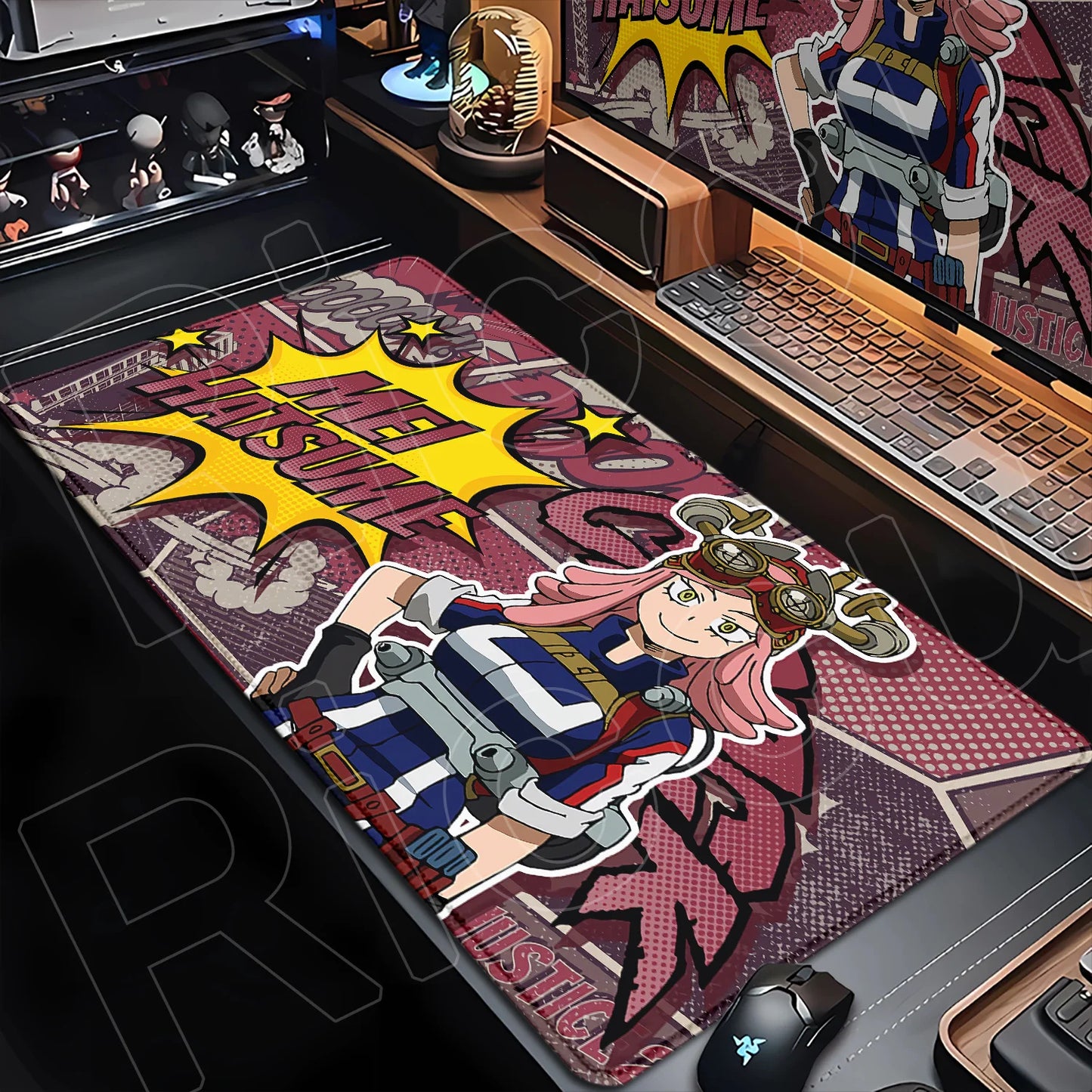 Japan Anime My Hero Academia Mousepad Bakugou Katsuki Large Lock Edge Keyboard Pad For Gamer Computer Desk Mats Anti-slip Rubber