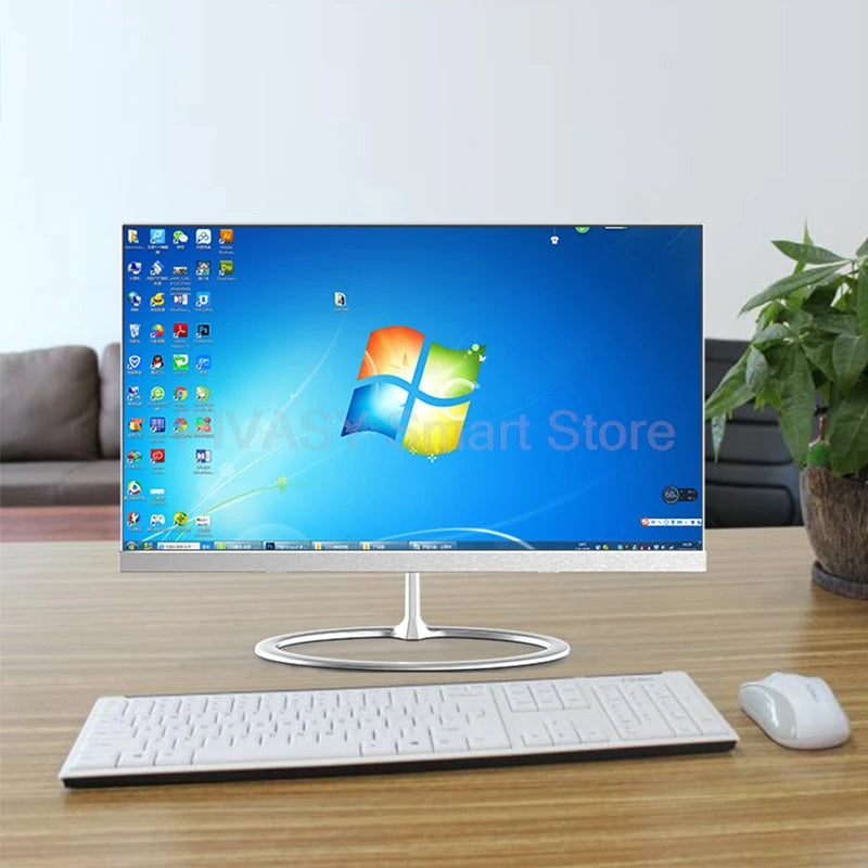 All-in-One Desktop PC SSD Quickly Boot 3mm Bezel Big Screen Ratio 1080P WiFi Multi-Tasking for Office Education Studio Business